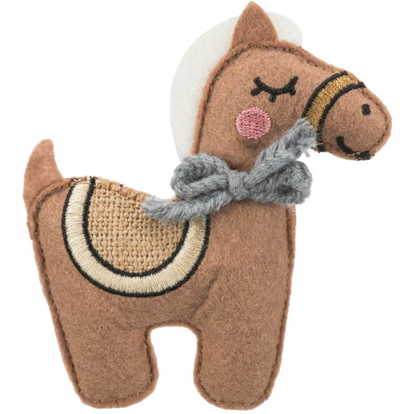 Horse, fabric, catnip, 10 cm