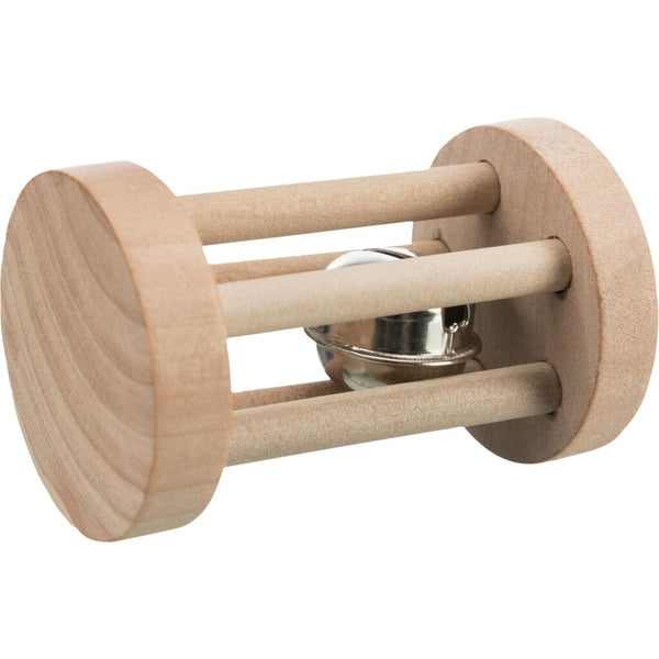 Moulinet de jeu avec cloche, bois, ø 3,4×6 cm