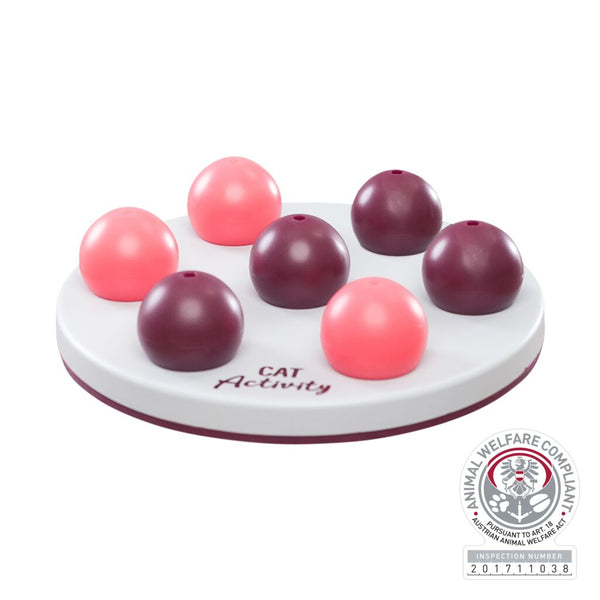 Cat Activity strategy game solitaire, ø 20 cm, berry/pink/light grey