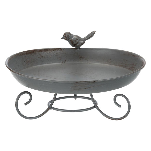 Standing bird bath/bath, metal, 800 ml