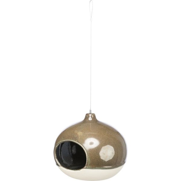 Hanging bird seed bowl, ceramic, 12 × 14 × 12 cm