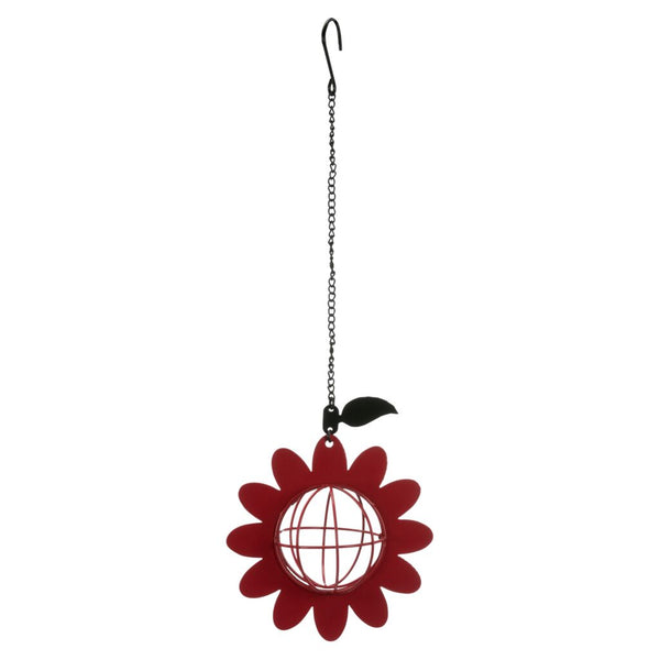 Fat ball holder flower, 1 ball, metal, 14×42 cm