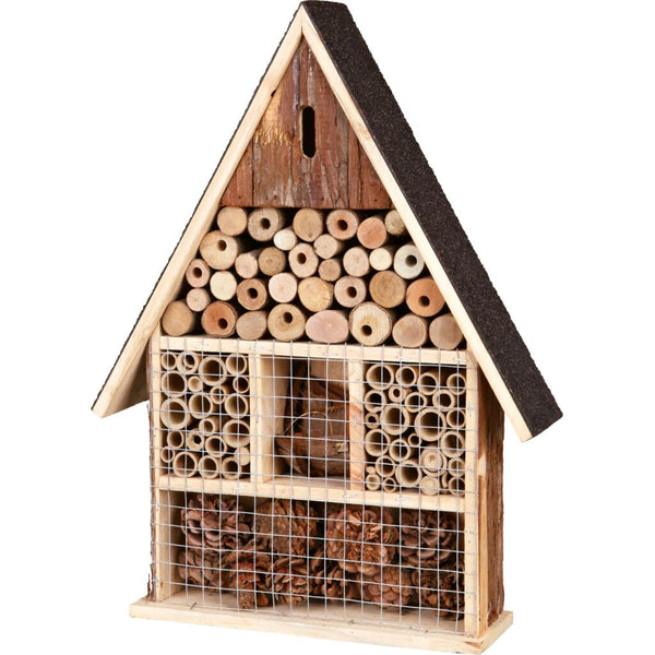 Insect hotel, bark wood, 35 × 50 × 9 cm