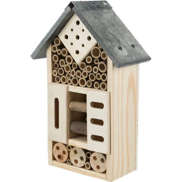 Insect hotel, pine/slate, 18 × 29 × 10 cm