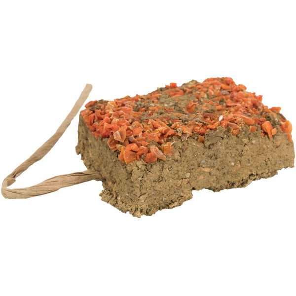 Clay brick with carrot
