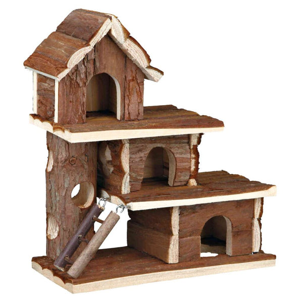 House Tammo, mice, bark wood, 25 × 30 × 12 cm