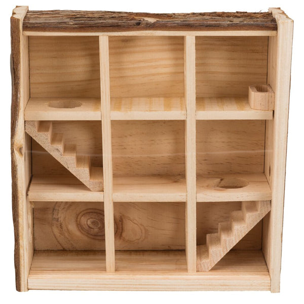 Tour à 9 chambres, hamster, bois d'écorce, 30 × 30 × 10 cm