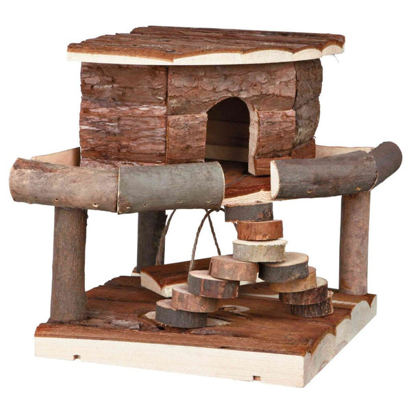Maison Ida, hamster, bois d'écorce, 19 × 20 × 19 cm