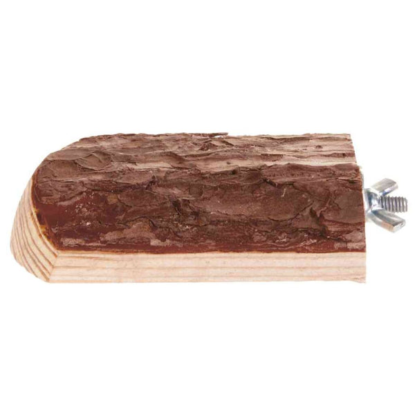 4x Holzblock mit Schraubbefestigung aus Rindenholz, 7×10 cm