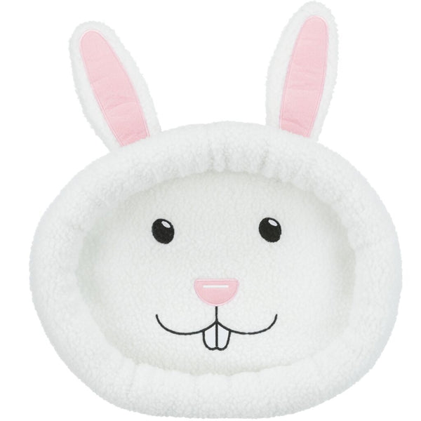 Cuddly bed rabbit face, oval, 40 × 33 cm, off-white