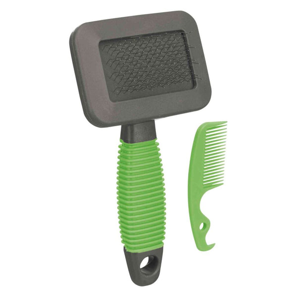 Brosse douce, poils en plastique/métal, 7×13 cm