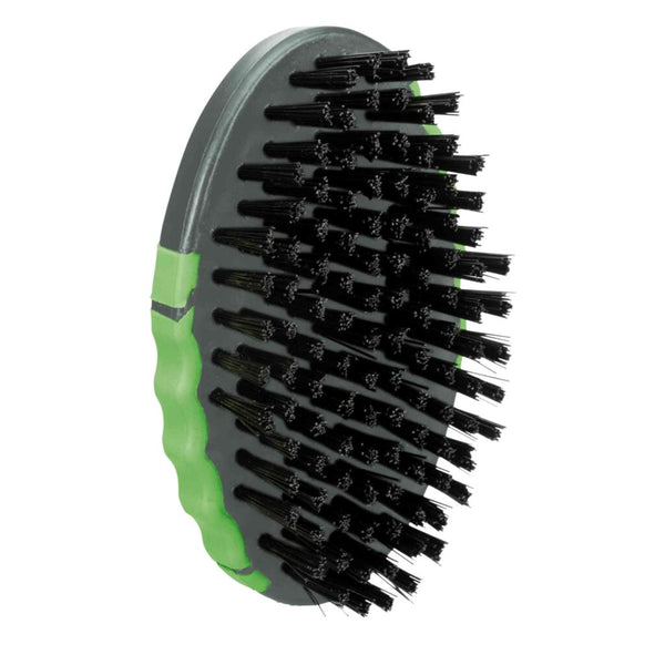 3x curry comb, plastic/nylon bristles, 6×10 cm