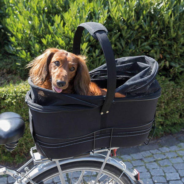 Panier à vélo long pour porte-bagages pour chiens et chats