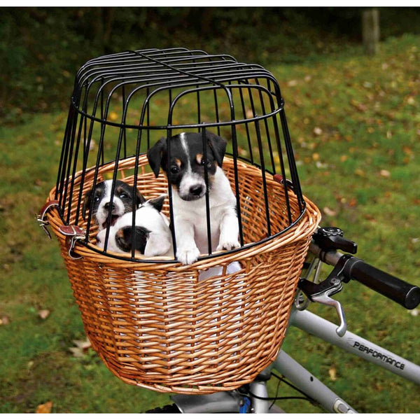 Front bicycle basket, 44 × 48 × 33 cm, natural