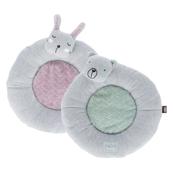 Junior lying mat rabbit, ø 40 cm, light grey/lilac