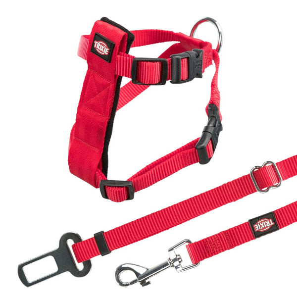 2x auto cat harness, 20-50 cm/15 mm, red