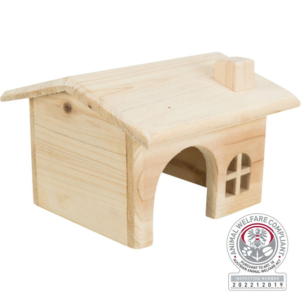 2x house, nail-free, hamster, wood, 15×11×15 cm