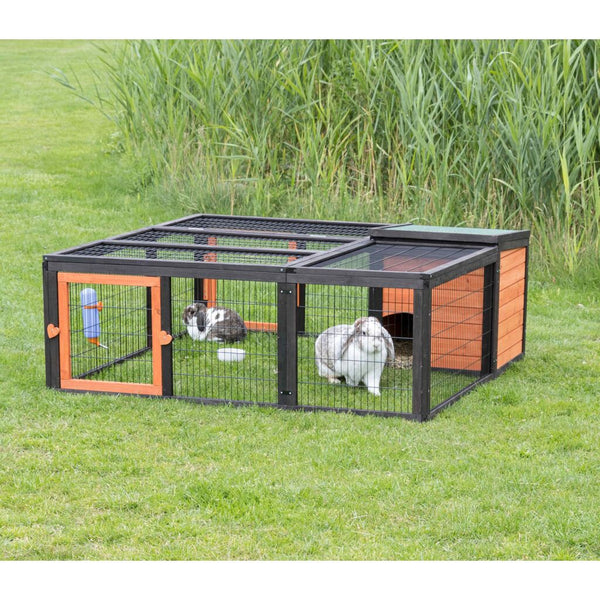 natura outdoor enclosure with cover, wood, 150 × 53 × 150 cm