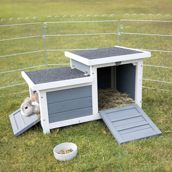 maison pour petits animaux natura avec 2 sorties, 70 × 43 × 45 cm