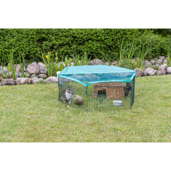 enclos pour jeunes animaux natura avec filet, métal, ø 116 × 38 cm