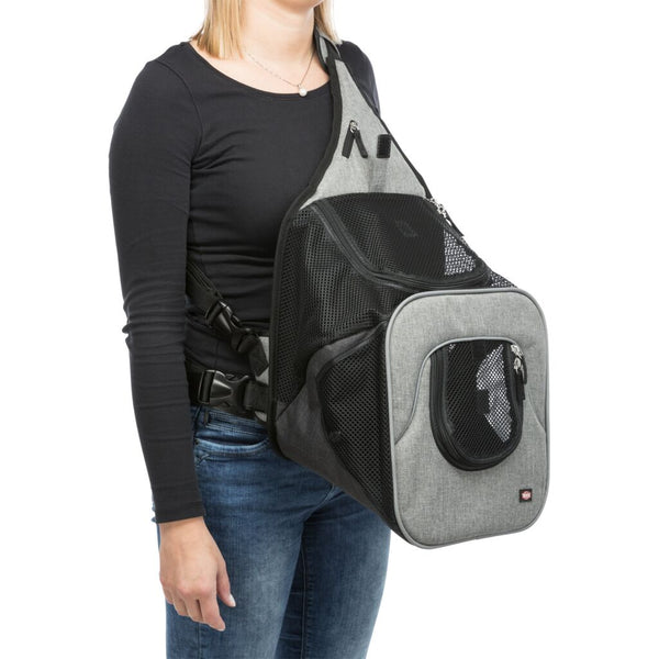 Front bag Savina, 30 × 33 × 26 cm, black/grey
