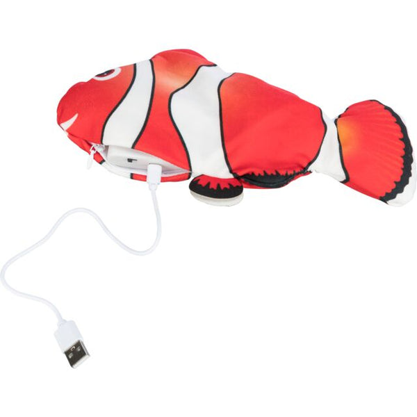 Fidget fish, cloth, catnip, 26 cm