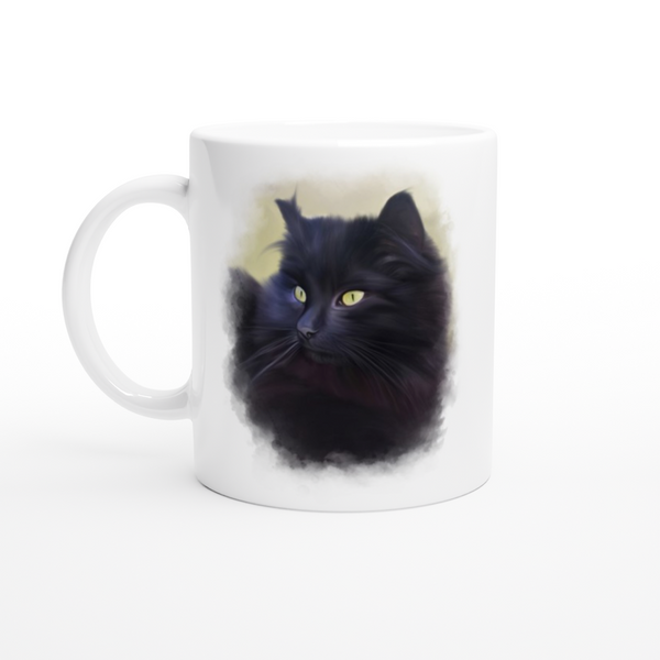 Photo mug with watercolor image of your furry nose