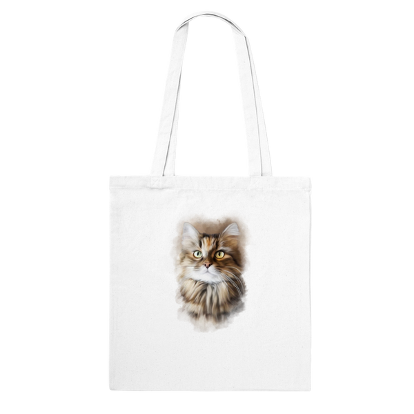 Personalized tote bag with watercolor image of your furry nose