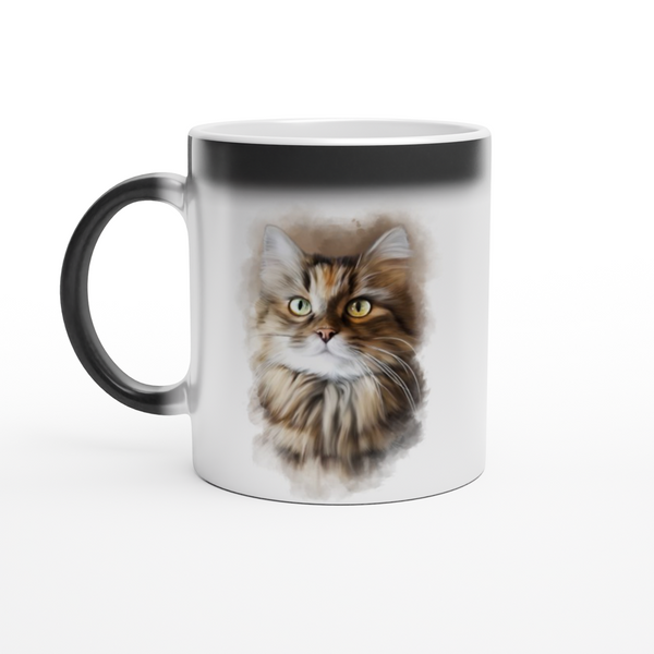 Magic mug with a watercolor picture of your furry friend