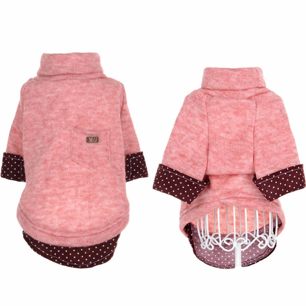 Pull d’hiver en laine rose