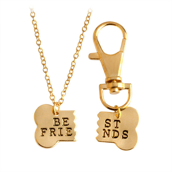 Halskette mit Freundschaftsanhänger "BEST FRIENDS"